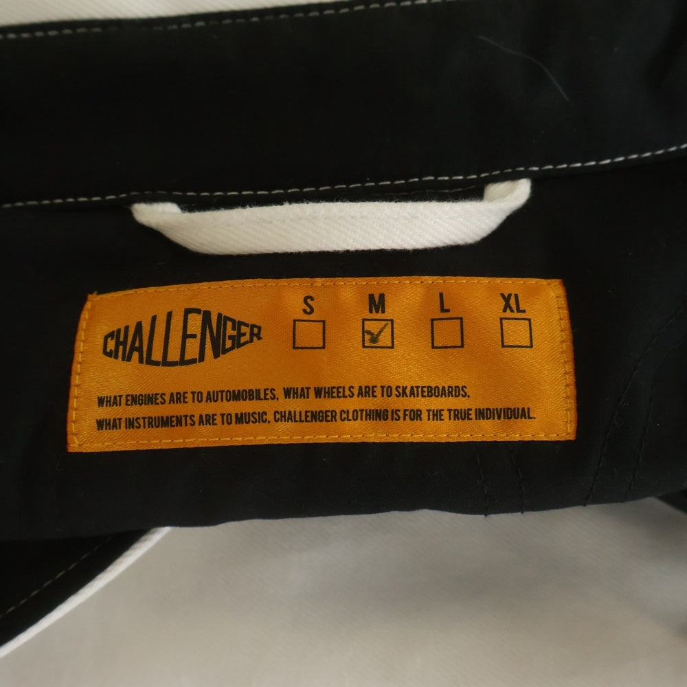 CHALLENGER(チャレンジャー) DENIM LINING SHIRT 胸ロゴパッチ付き デニム中綿ライニングシャツジャケット ホワイト CLG-SH024-008