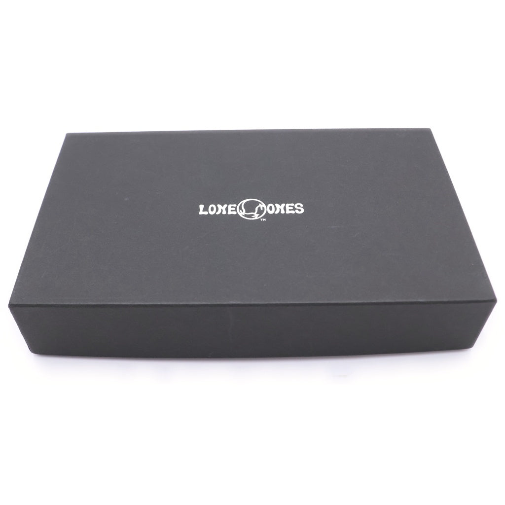 LONE ONES(ロンワンズ) ロゴプレート レザー ロングウォレット 長財布 グレー