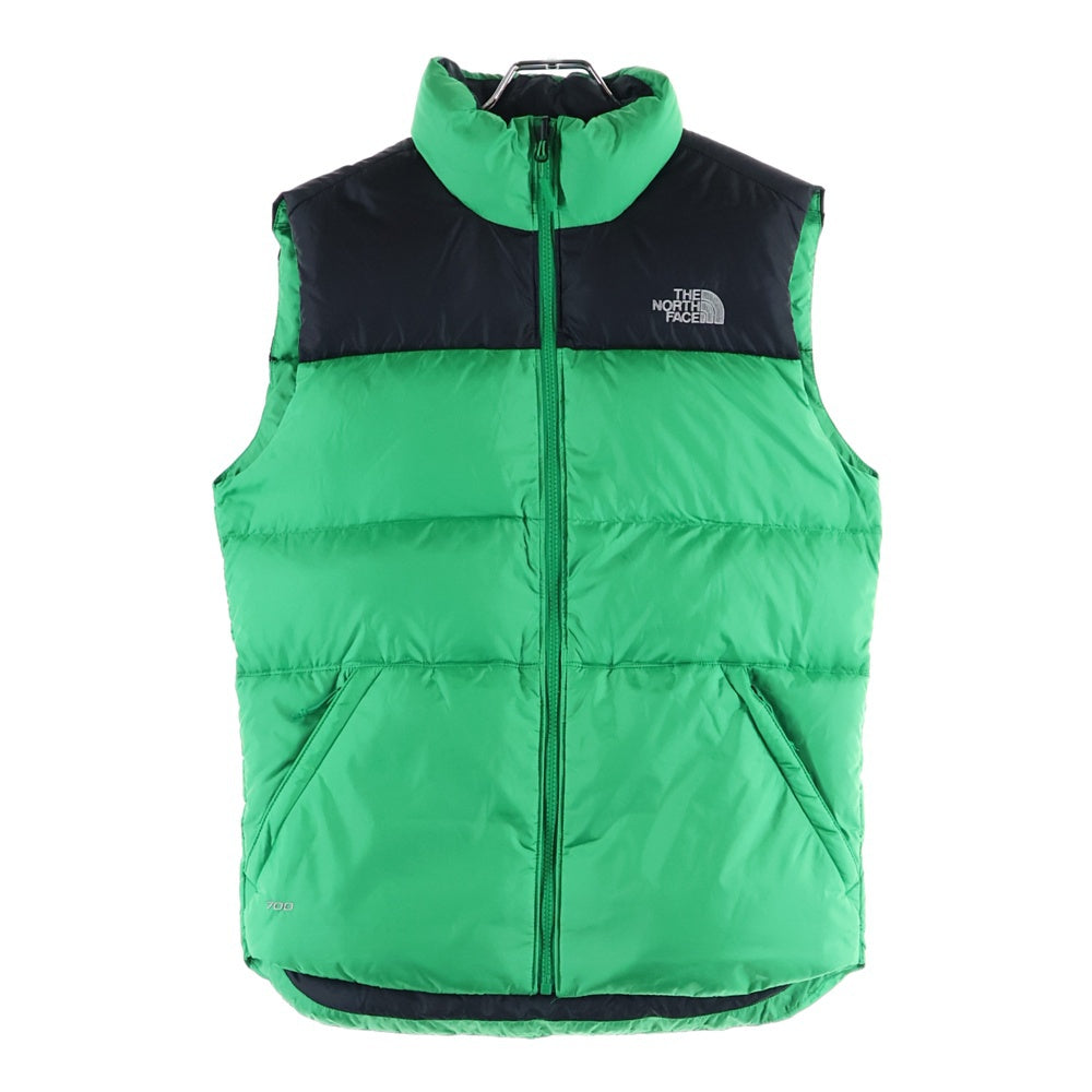 THE NORTH FACE(ザノースフェイス) NUPTSE3 VEST ヌプシ3 フロントロゴ刺繍 ジップアップ ダウンベスト グリーン ND51805Z