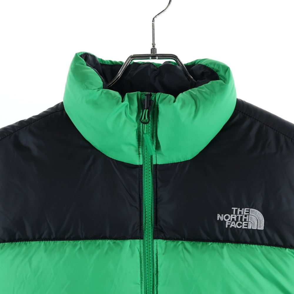 THE NORTH FACE(ザノースフェイス) NUPTSE3 VEST ヌプシ3 フロントロゴ刺繍 ジップアップ ダウンベスト グリーン ND51805Z