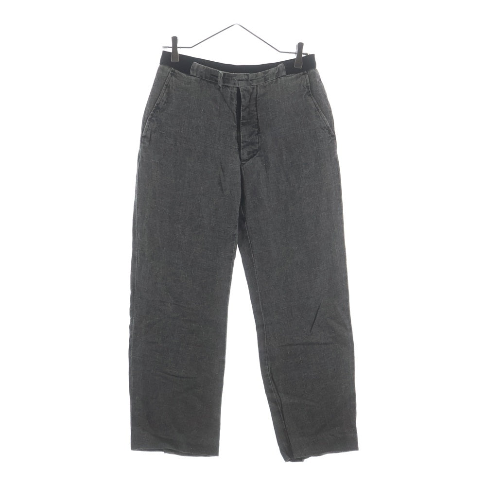 Maison Martin Margiela(メゾンマルタンマルジェラ) 03SS カレンダータグ ウエストバンドベルト ストレートパンツ グレー