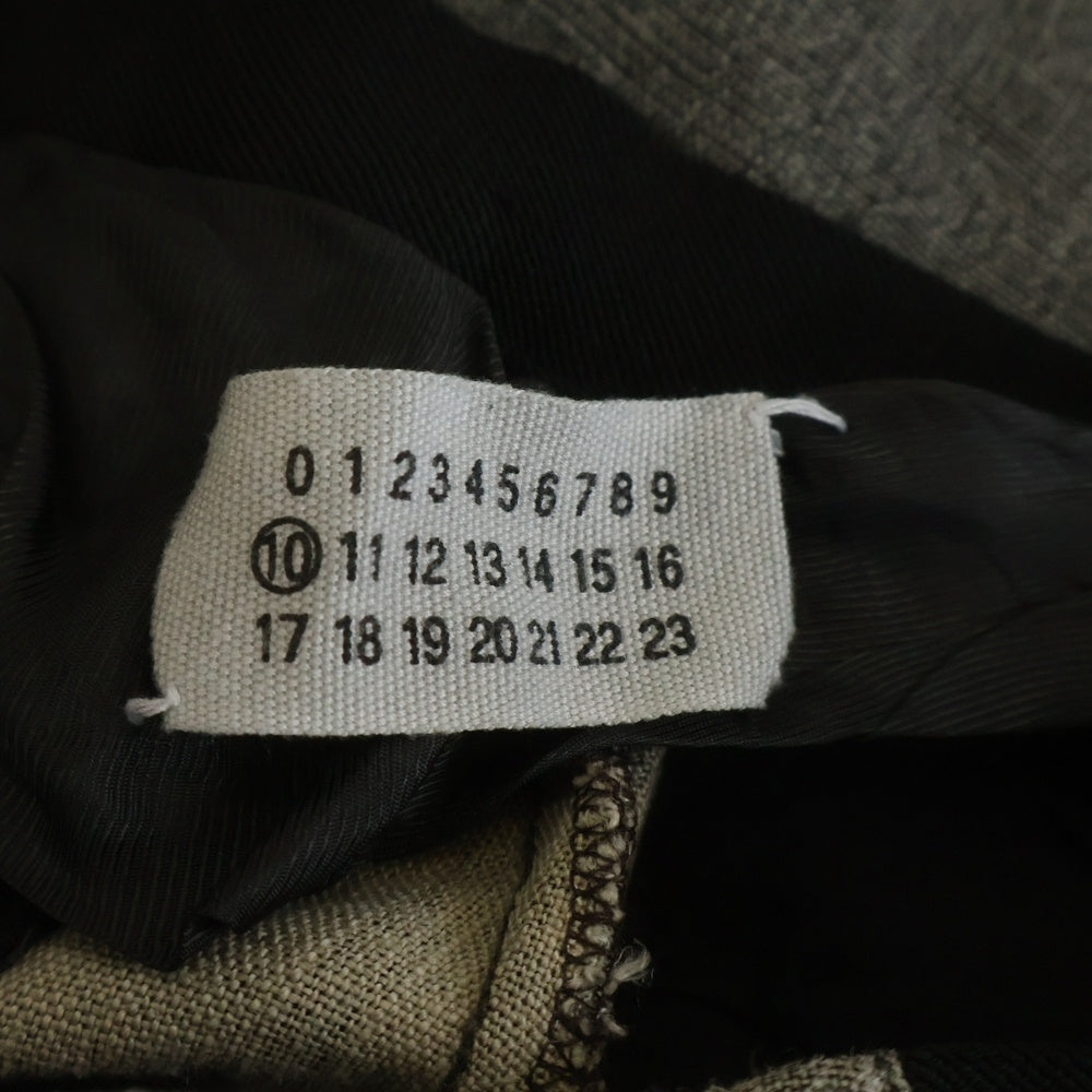 Maison Martin Margiela(メゾンマルタンマルジェラ) 03SS カレンダータグ ウエストバンドベルト ストレートパンツ グレー