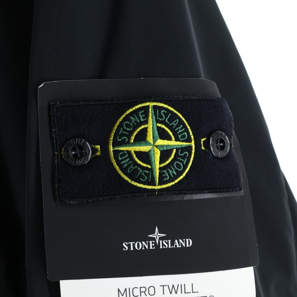 STONE ISLAND(ストーンアイランド) POLYESTER MICRO TWILL ショルダーワッペン ポリエステル マイクロツイル ジップアップジャケット ブラック 811543726