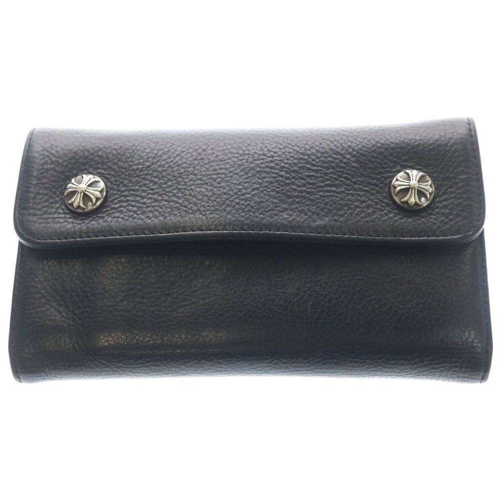 CHROME HEARTS(クロムハーツ) WAVE ウェーブ レザーウォレット 財布 ブラック