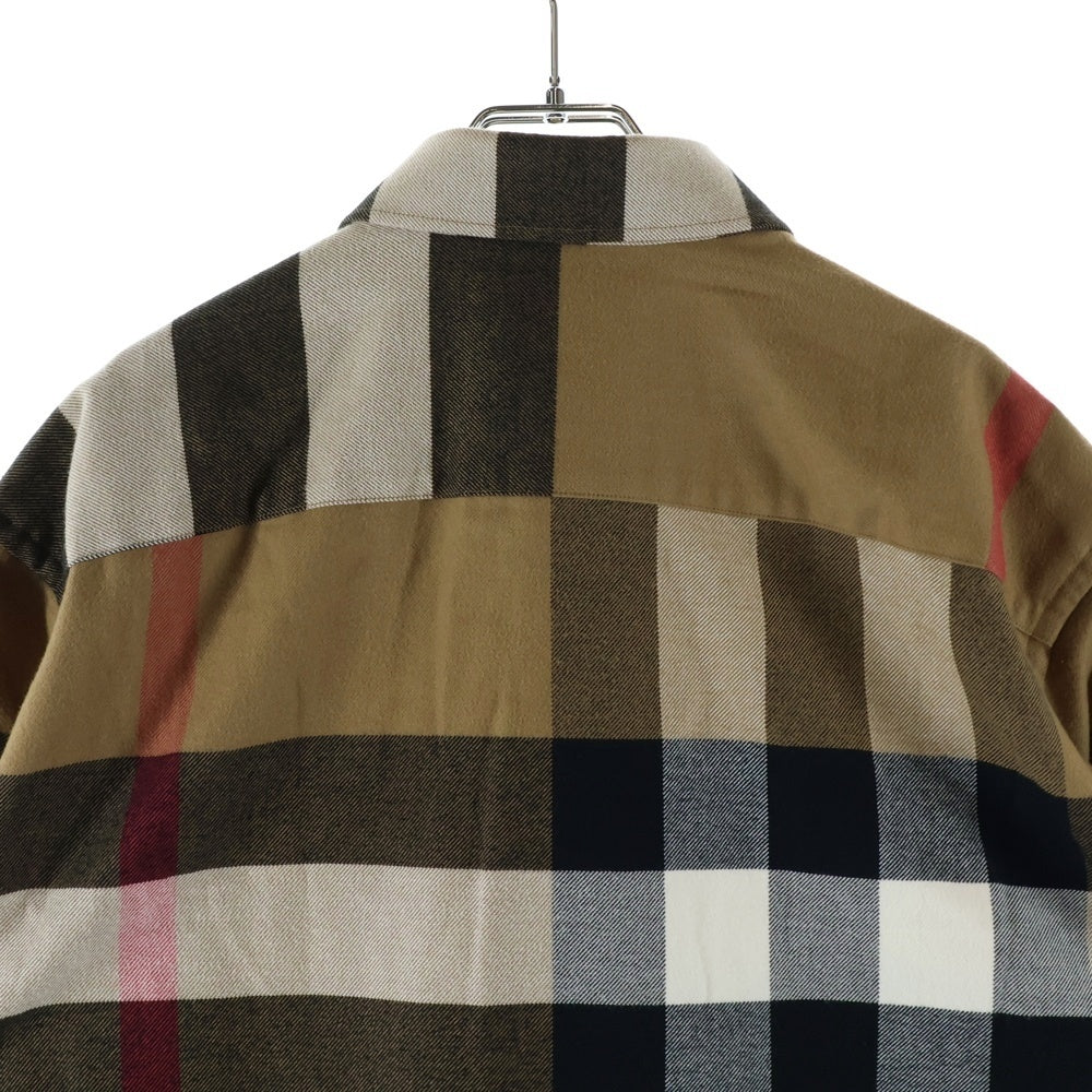 BURBERRY(バーバリー) Claverdon ビッグチェック総柄長袖シャツ ブラウン 8112107
