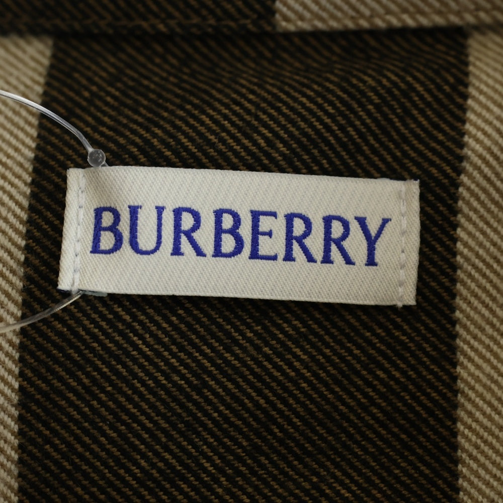 BURBERRY(バーバリー) Claverdon ビッグチェック総柄長袖シャツ ブラウン 8112107