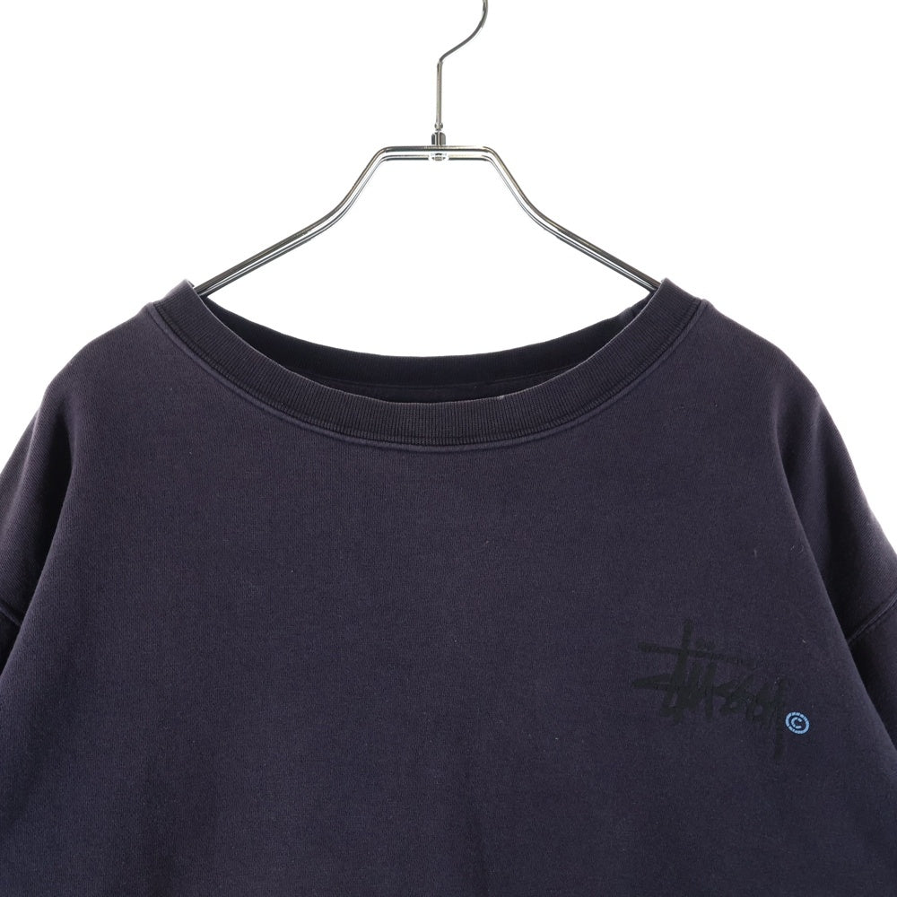 STUSSY(ステューシー) 90s ビッグロゴ クルーネックスウェットトレーナー ネイビー