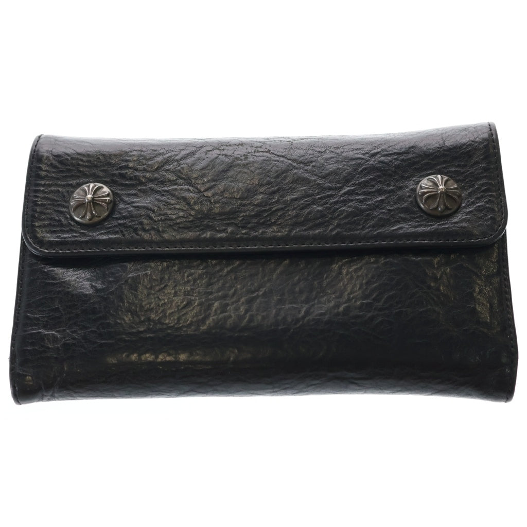 CHROME HEARTS(クロムハーツ) WAVE ウェーブ レザーウォレット 財布 ブラック