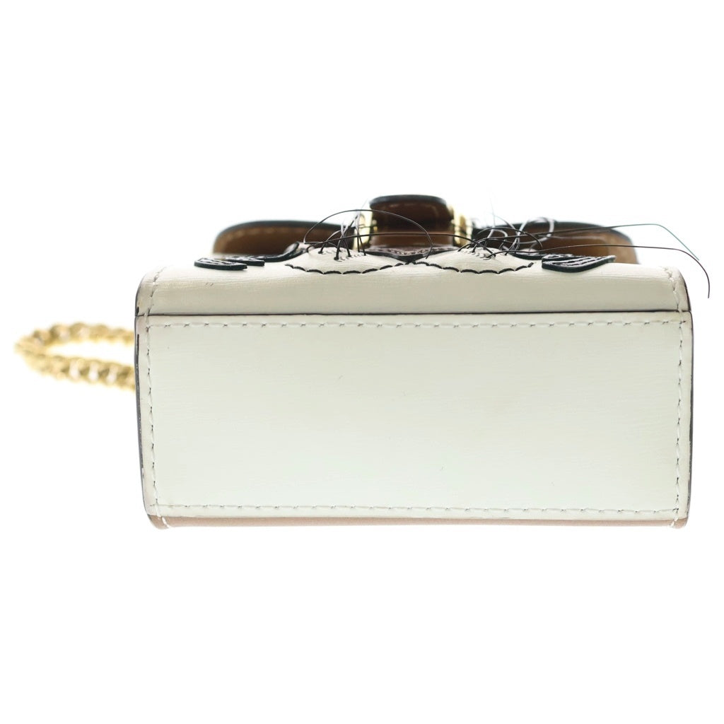 DELVAUX(デルボー) Miniatures Korea Brillant Charms Tiger Box Calf ブリオン タイガーモチーフ ミニチュアチャーム コリア ホワイトブラウン レディース