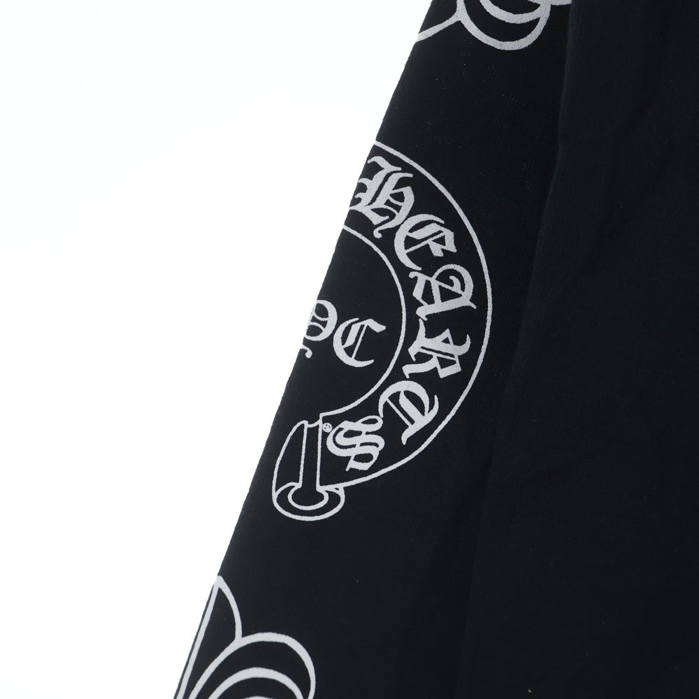 CHROME HEARTS クロムハーツ 長袖Ｔシャツ クルーネック コットン ロゴプリント カーキ サイズM 良品 中古 50258 CHROME HEARTS(クロムハーツ) OLD FUCK YOU バックプリントロゴ クルー