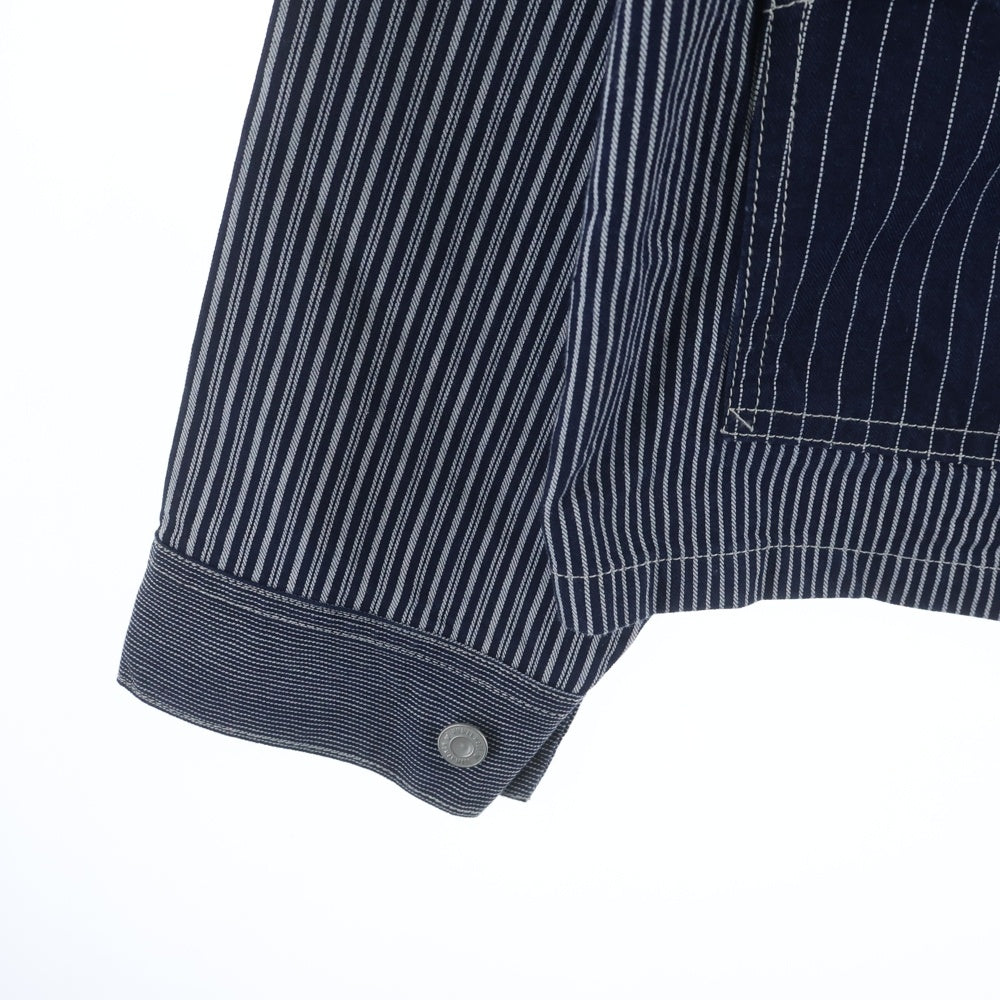 HUMAN MADE(ヒューマンメイド) NGENEER JACKET INDIGO バックロゴ ヒッコリーストライプ ワークジャケット HM29JK007 インディゴ