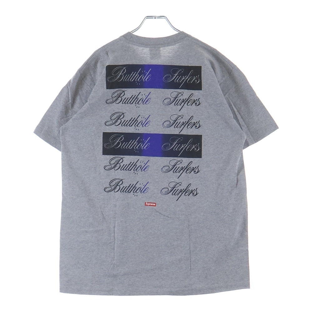 SUPREME(シュプリーム) 21SS Butthole Surfers Tee 両面プリント クルーネック半袖Tシャツカットソー グレー