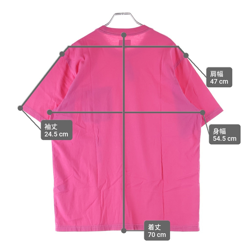 SUPREME(シュプリーム) 20SS Contrast Stitch Pocket Tee コントラストステッチ ロゴプリント クルーネック半袖Tシャツカットソー ピンク