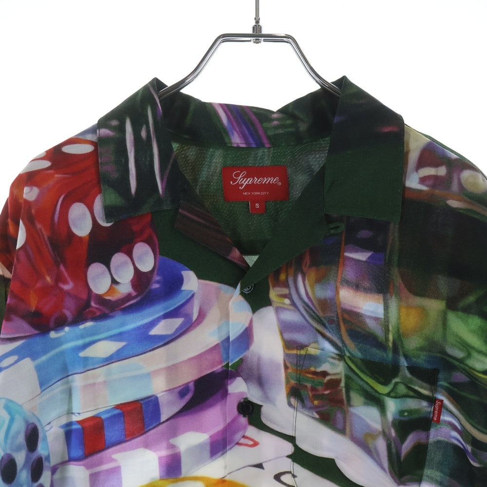 SUPREME(シュプリーム) 18SS Casino Rayon Shirt プリント総柄 レーヨン半袖シャツ マルチカラー