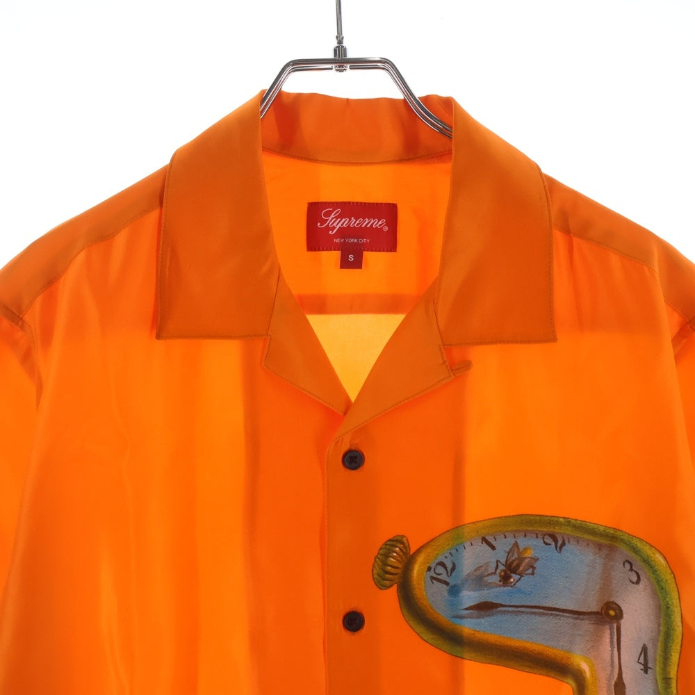 SUPREME(シュプリーム) 19SS The Persistence of Memory Shirt フロントプリント シルク半袖シャツ オレンジ