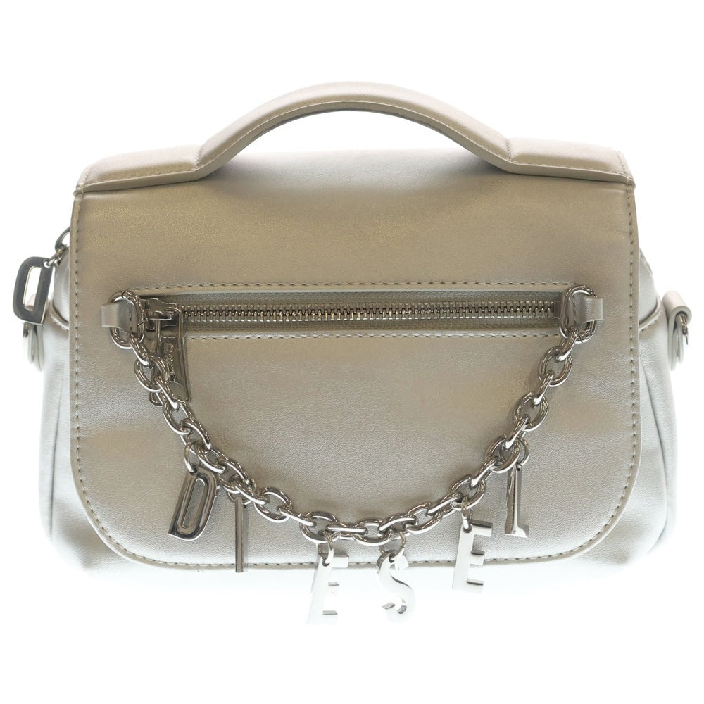 DIESEL(ディーゼル) イニシャルチェーン 2WAY ショルダーバッグ ハンドバッグ レディース シルバー X10075 P6727