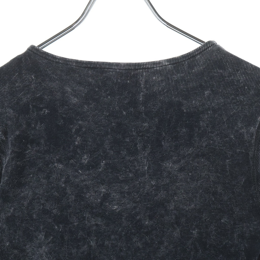 DIESEL(ディーゼル) T-RESPEC-LS Dロゴ 長袖Tシャツカットソー レディース ブラック A12067 0KHAS