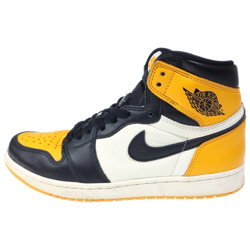 NIKE(ナイキ) AIR JORDAN1 RETRO HIGH OG TAXI エアジョーダン1 タクシー ハイカットスニーカー ホワイト/イエロー US9.5/27.5cm 555088-711