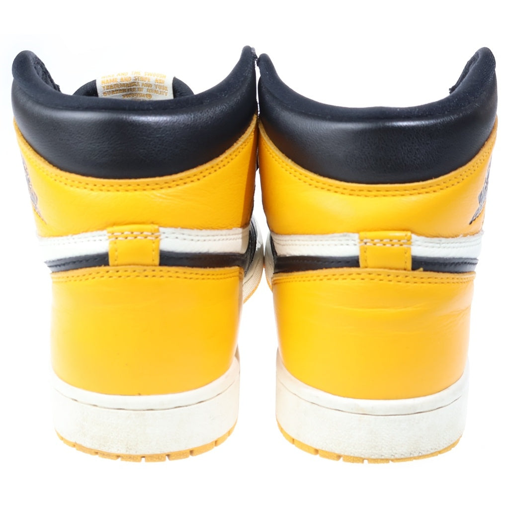 NIKE(ナイキ) AIR JORDAN1 RETRO HIGH OG TAXI エアジョーダン1 タクシー ハイカットスニーカー ホワイト/イエロー US9.5/27.5cm 555088-711