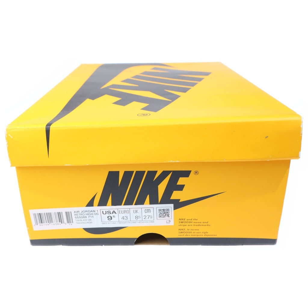 NIKE(ナイキ) AIR JORDAN1 RETRO HIGH OG TAXI エアジョーダン1 タクシー ハイカットスニーカー ホワイト/イエロー US9.5/27.5cm 555088-711