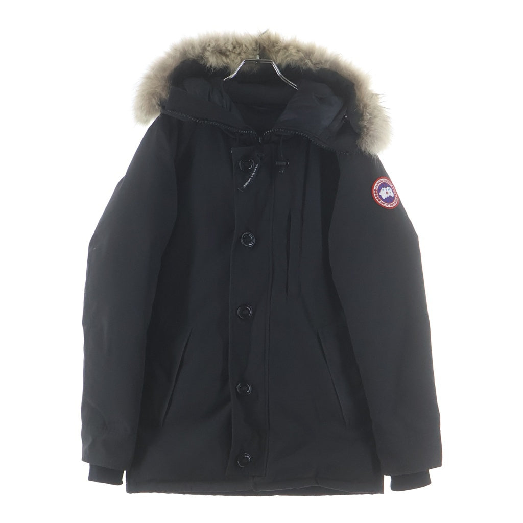 CANADA GOOSE(カナダグース) CHATEAU PARKA シャトー パーカ ショルダーワッペン ファー フーデッド ジップアップダウンジャケット ブラック 3426MA
