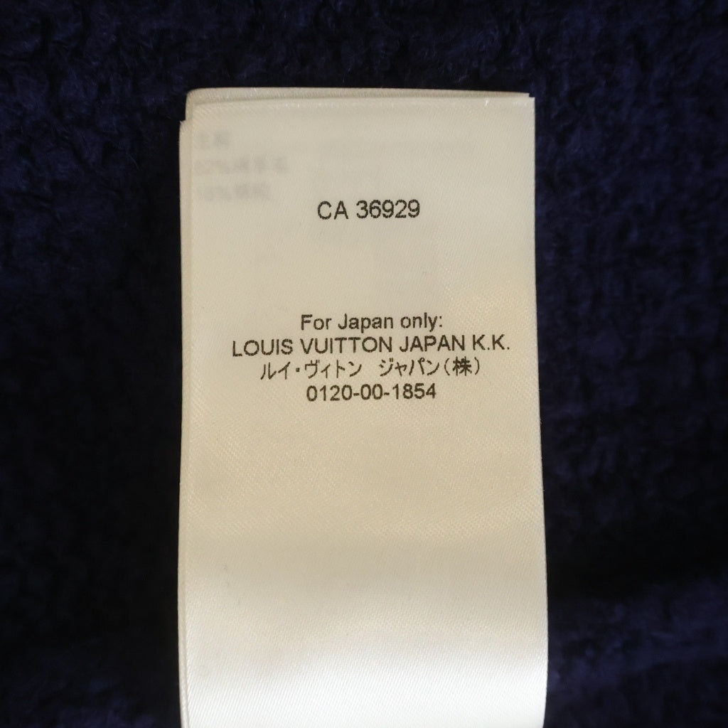 LOUIS VUITTON(ルイヴィトン) 26SS Intarsia logo LVロゴ インターシャ クルーネック長袖ニットセーター ネイビー RM261M QNC HQN45W