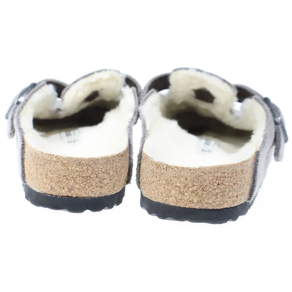 BIRKENSTOCK(ビルケンシュトック) BOSTON SHEARLING SUEDE ボストン ムートン サンダル グレー レディース