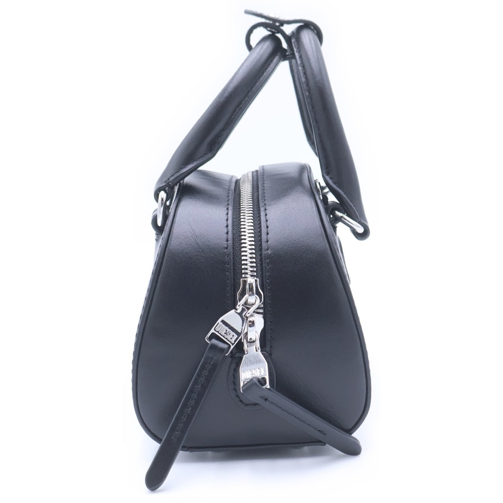 DIESEL(ディーゼル) 1DR DOME BAG Dロゴ 2WAY ハンドバッグ ショルダーバッグ ブラック X10369 レディース