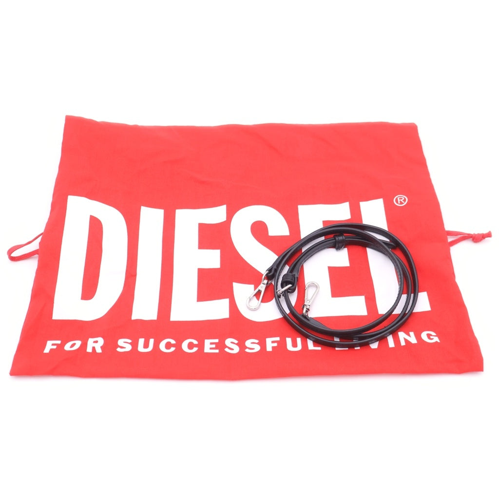 DIESEL(ディーゼル) 1DR DOME BAG Dロゴ 2WAY ハンドバッグ ショルダーバッグ ブラック X10369 レディース