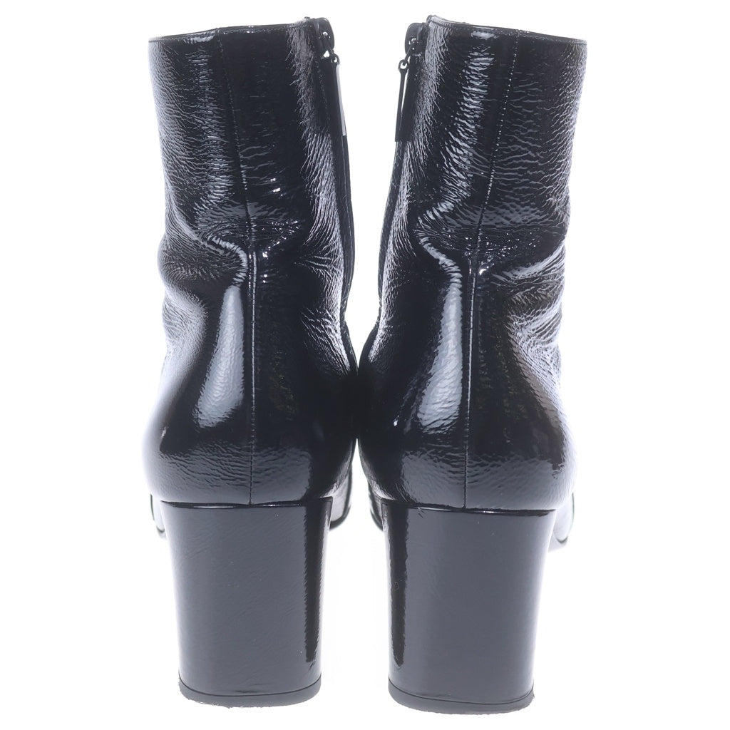 SAINT LAURENT PARIS(サンローランパリ) RAINER レイナー パテント ジップアップブーツ ブラック 776861
