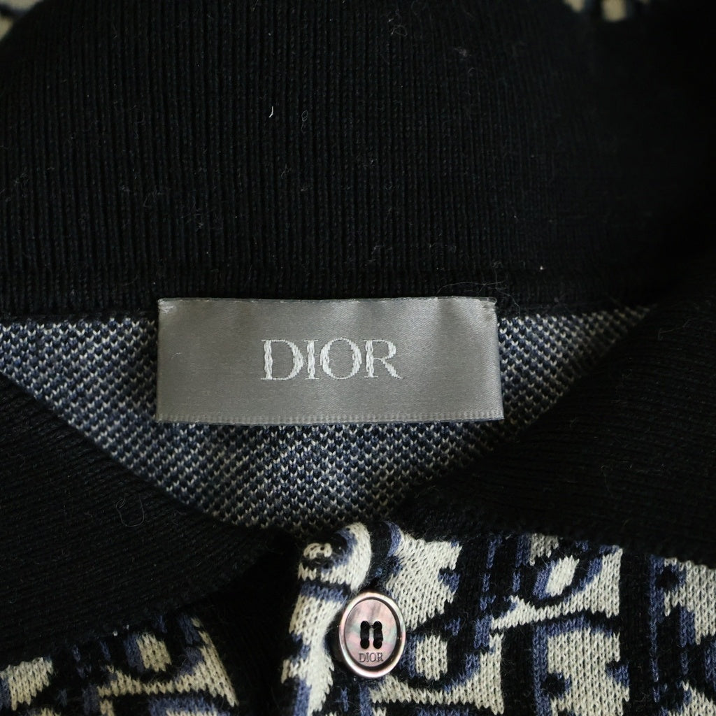 DIOR(ディオール) オブリーク ジャカード 総柄 半袖ポロシャツ