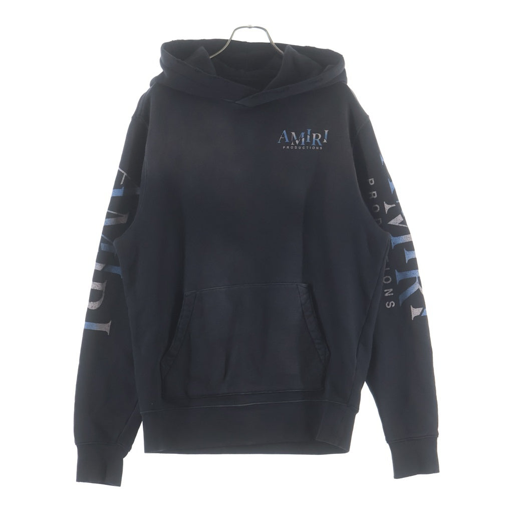 AMIRI(アミリ) Theatre Masks Hoodie バックプリント プルオーバーパーカー ブラック SRAJYHD1069