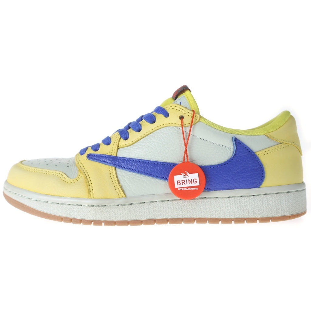 NIKE(ナイキ) ×Travis Scott WMNS Air Jordan 1 Retro Low OG Canary トラヴィススコット ウィメンズ エアジョーダン1 レトロ OG ローカットスニーカー US10/27cm DZ4137-700 レディース