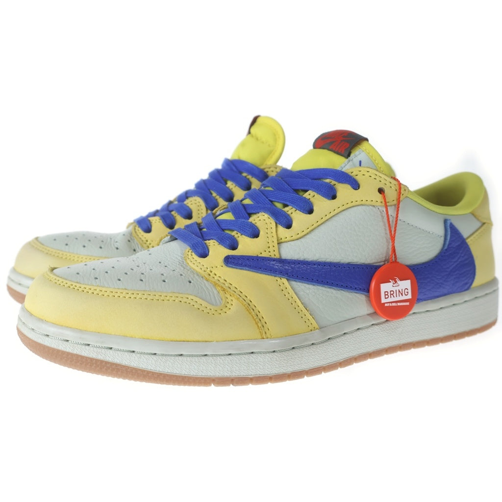 NIKE(ナイキ) ×Travis Scott WMNS Air Jordan 1 Retro Low OG Canary トラヴィススコット ウィメンズ エアジョーダン1 レトロ OG ローカットスニーカー US10/27cm DZ4137-700 レディース