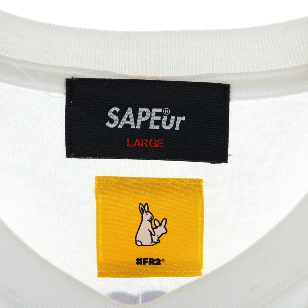 SAPEur(サプール) ×FR2 ロッドマンプリント クルーネック半袖Tシャツカットソー ホワイト