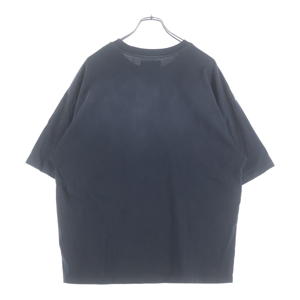 AMIRI(アミリ) Vintage Oversized Tee ナイロンロゴパッチ ヴィンテージ加工 クルーネック半袖Tシャツカットソー ネイビー AMJYTE1052