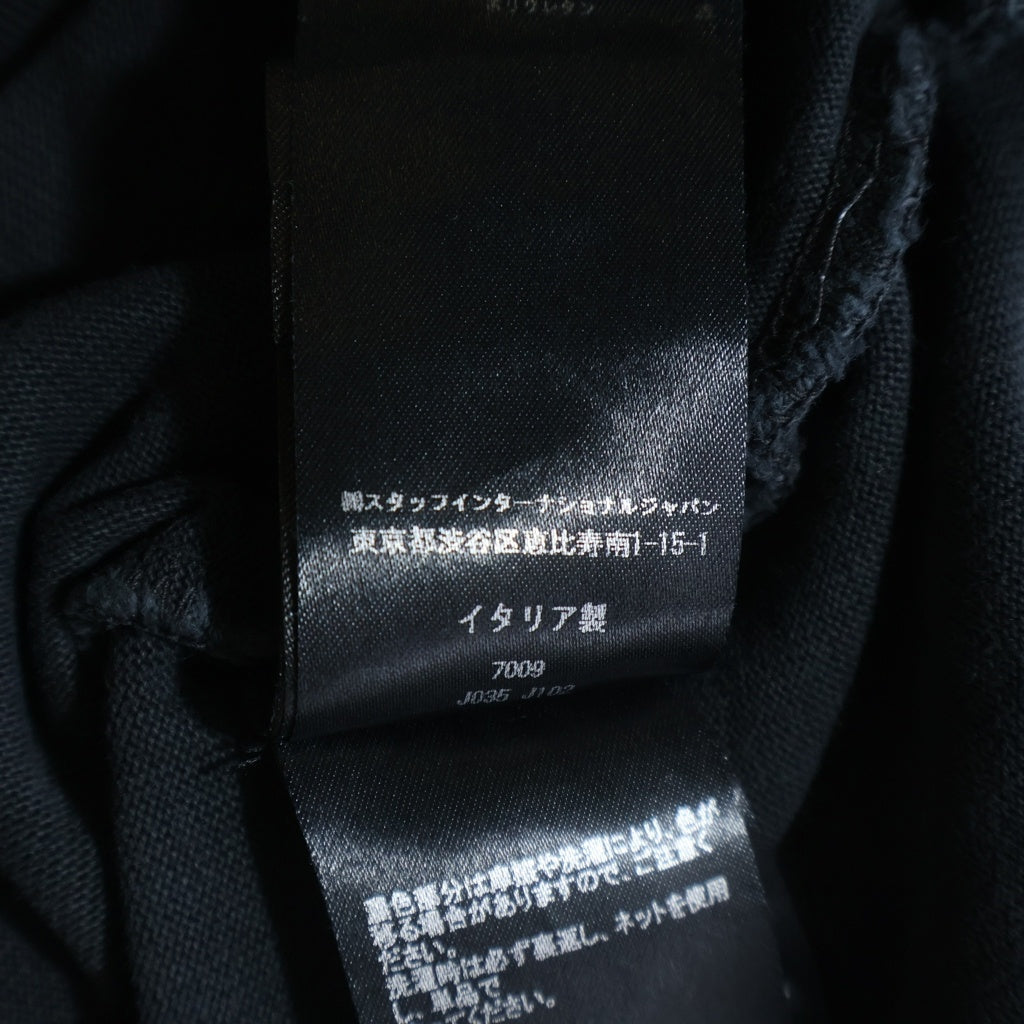 AMIRI(アミリ) Vintage Oversized Tee ナイロンロゴパッチ ヴィンテージ加工 クルーネック半袖Tシャツカットソー ネイビー AMJYTE1052