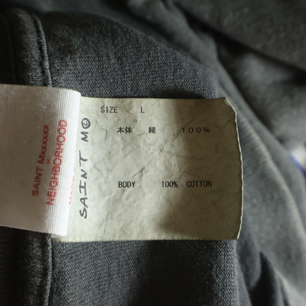 SAINT MICHAEL(セントマイケル) 23SS ×NEIGHBORHOOD ネイバーフッド 両面プリント クルーネック半袖Tシャツカットソー グレー SM-S23-0000-114