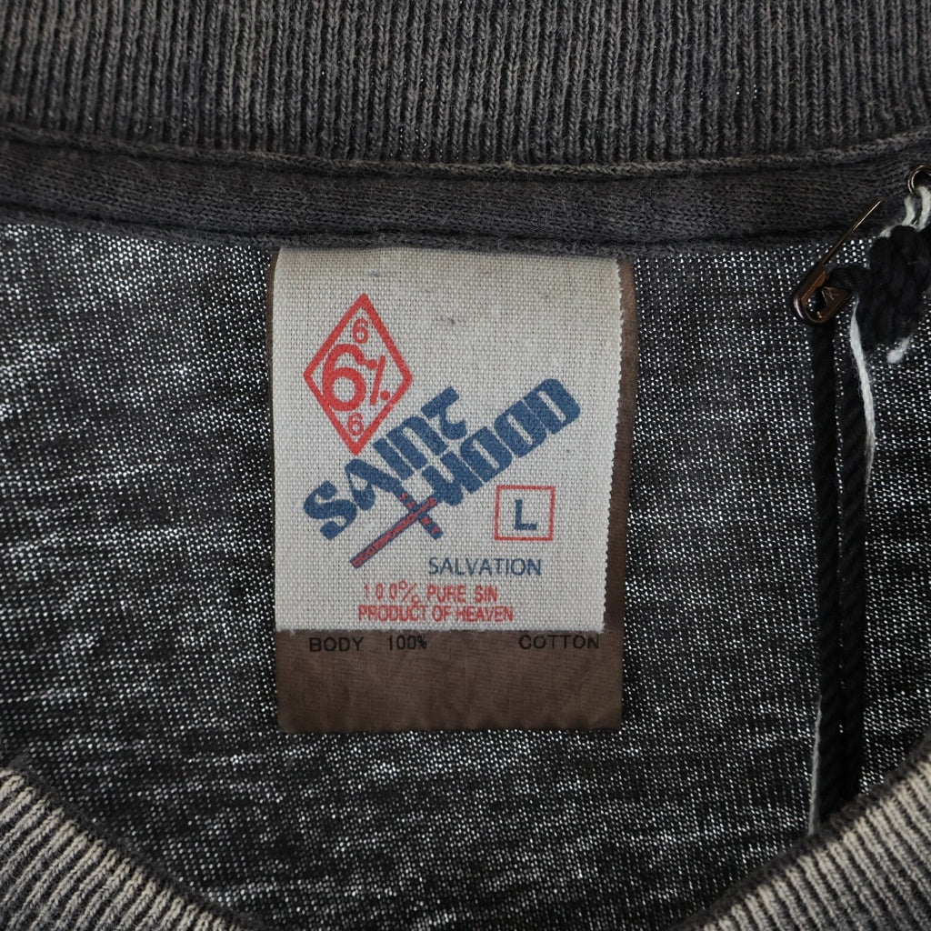 SAINT MICHAEL(セントマイケル) 25SS ×NEIGHBORHOOD ネイバーフッド フロントプリント クルーネック半袖Tシャツカットソー グレー SM-HR8-0000-C69