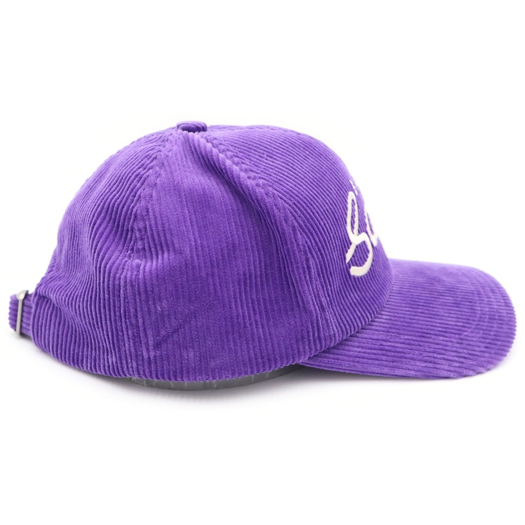 SAINT MICHAEL(セントマイケル) SECRET CAP ロゴ刺繍デザイン コーデュロイキャップ パープル SM-YS1-000-080
