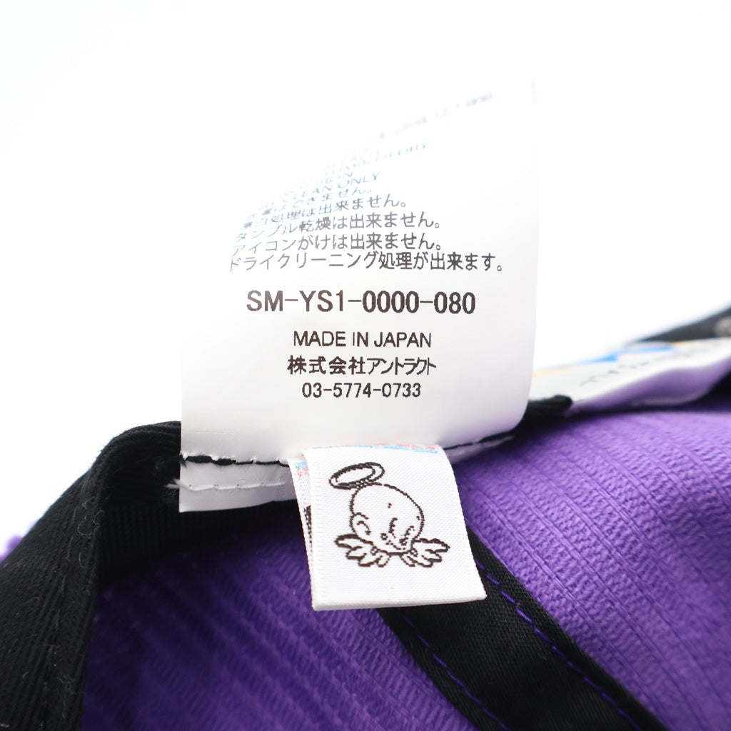 SAINT MICHAEL(セントマイケル) SECRET CAP ロゴ刺繍デザイン コーデュロイキャップ パープル SM-YS1-000-080