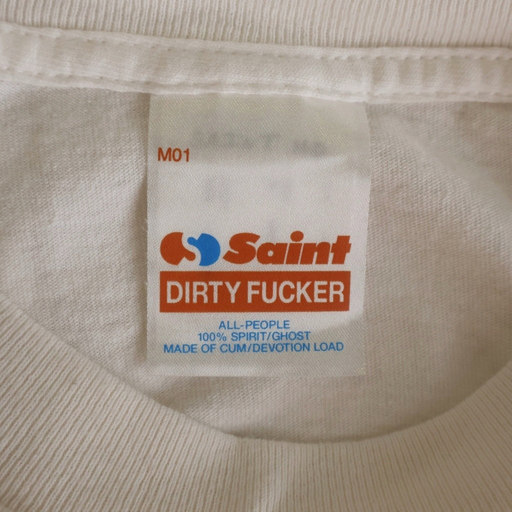 SAINT MICHAEL(セントマイケル) 26SS SAINT HORROR 両面プリントクルーネック半袖Tシャツカットソー ホワイト SM-MK8-0000-009