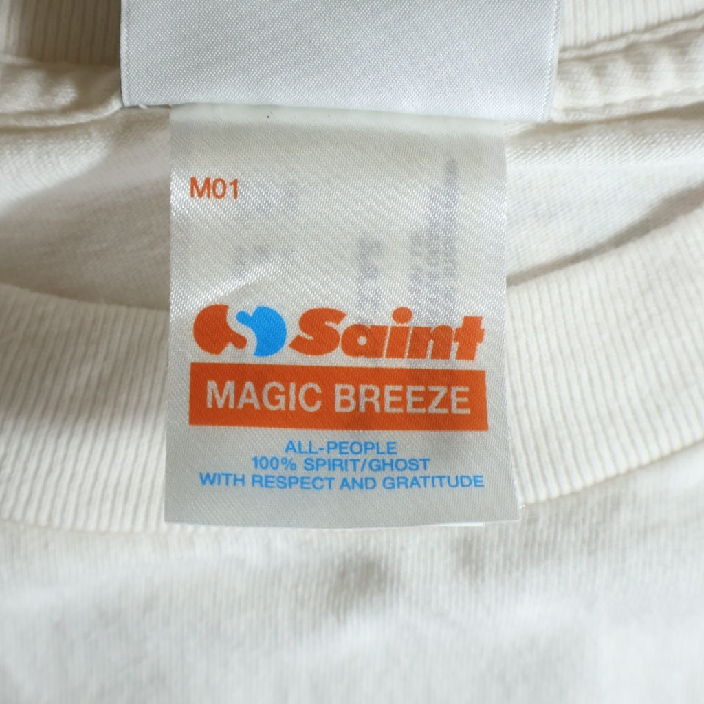 SAINT MICHAEL(セントマイケル) 26SS ×BEASTIEBOYS BTB フロントロゴプリント クルーネック半袖Tシャツカットソー ホワイト SM-MK8-0000-C23