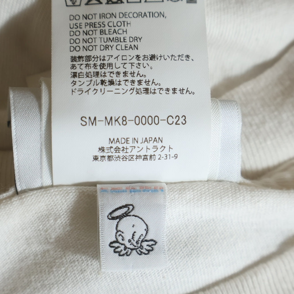 SAINT MICHAEL(セントマイケル) 26SS ×BEASTIEBOYS BTB フロントロゴプリント クルーネック半袖Tシャツカットソー ホワイト SM-MK8-0000-C23