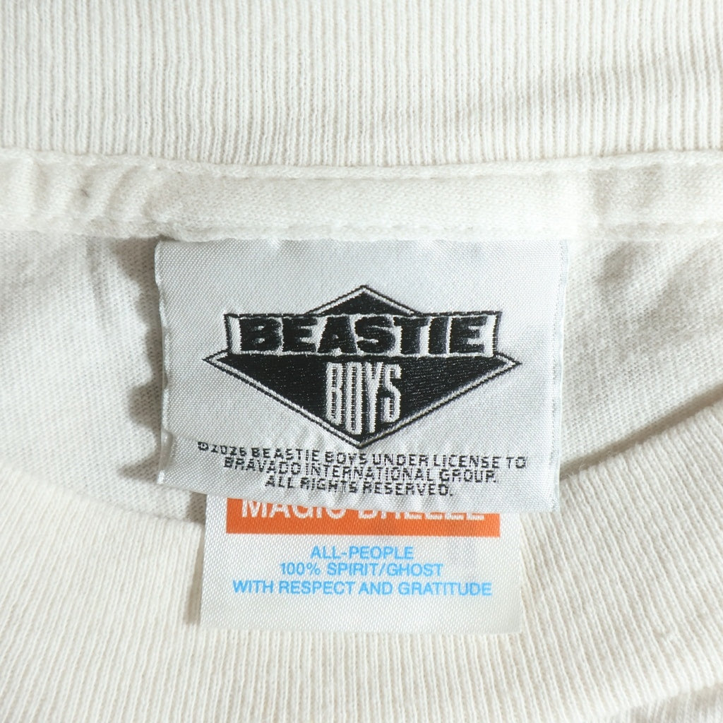 SAINT MICHAEL(セントマイケル) 26SS ×BEASTIEBOYS BTB 胸ロゴプリント クルーネック長袖Tシャツカットソー ホワイト SM-MK8-0000-C24