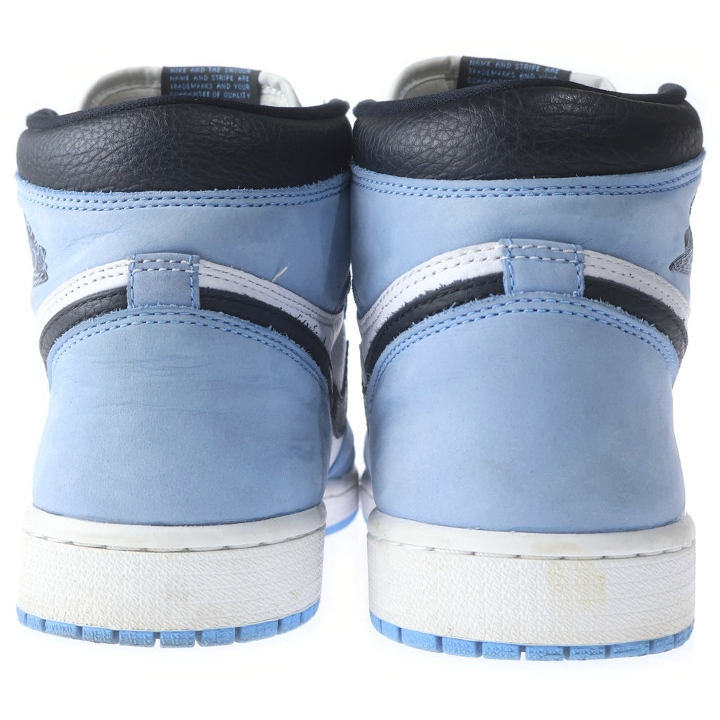 NIKE(ナイキ) AIR JORDAN 1 RETRO HIGH OG UNIVERCITY BLUE エアジョーダン1 ハイ ユニバーシティーブルー ハイカットスニーカー ブルー/ホワイト US9/27cm 555088-134