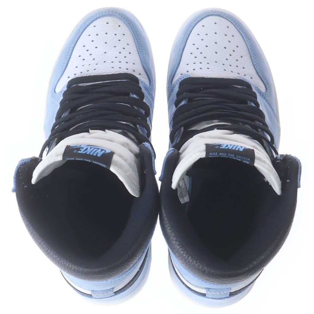NIKE(ナイキ) AIR JORDAN 1 RETRO HIGH OG UNIVERCITY BLUE エアジョーダン1 ハイ ユニバーシティーブルー ハイカットスニーカー ブルー/ホワイト US9/27cm 555088-134