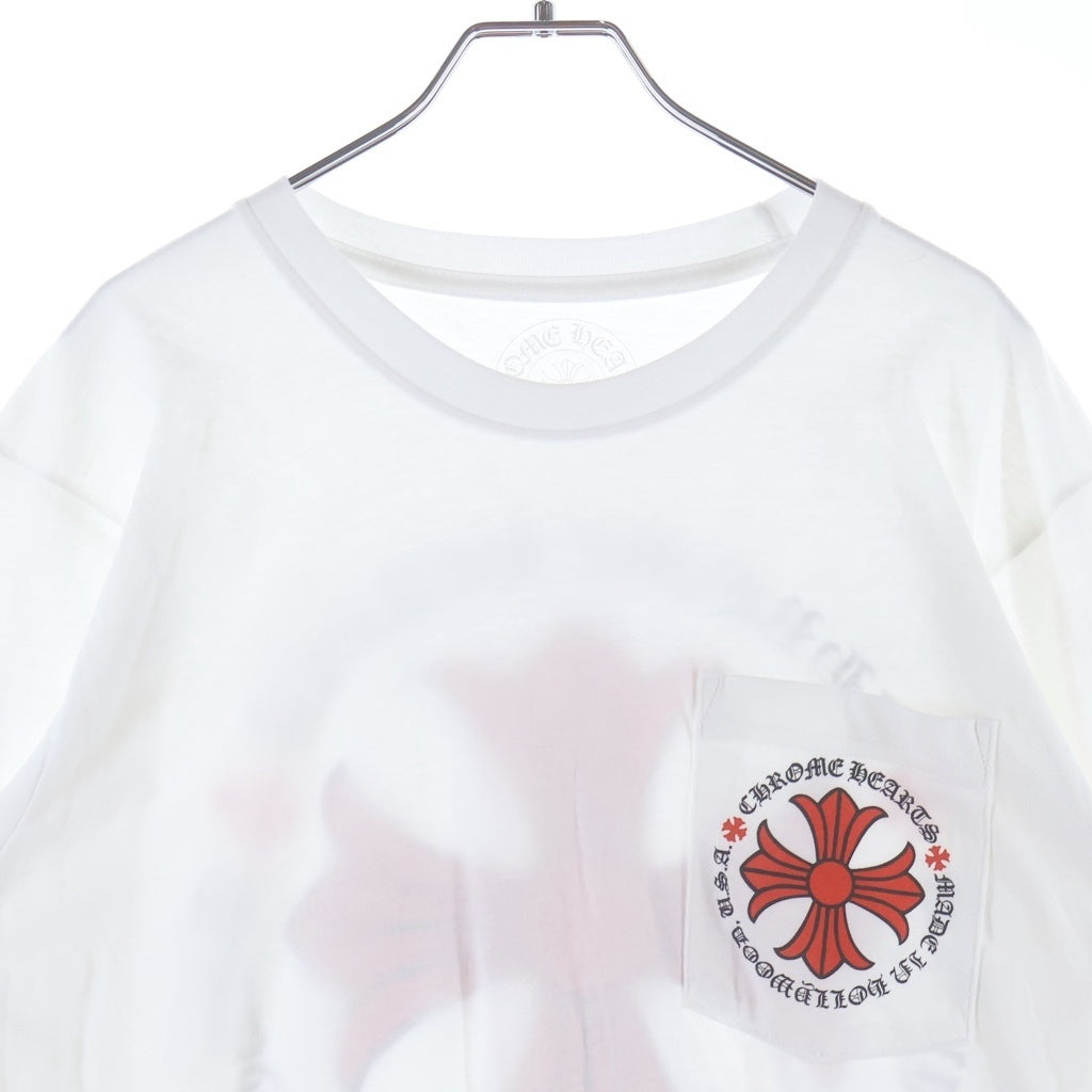 CHROME HEARTS(クロムハーツ) Made in Hollywood CHplus L/S Tee メイドインハリウッド 両面CHプラスプリント クルーネック長袖Tシャツカットソー ホワイト