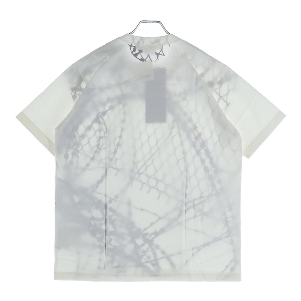 JUNYA WATANABE COMME des GARCONS(ジュンヤワタナベ コムデギャルソン) 17SS 有刺鉄線プリント クルーネック半袖Tシャツカットソー ブラック/ホワイト JC-T005-051-1-3