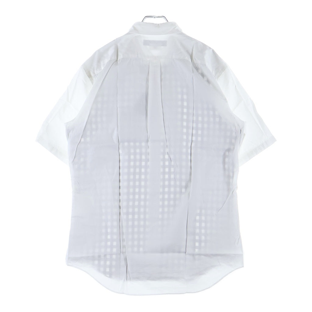COMME des GARCONS HOMME DEUX(コムデギャルソン オムドゥ) 11SS 裏地チェック柄 ボタンダウン半袖シャツ ホワイト DG-B019